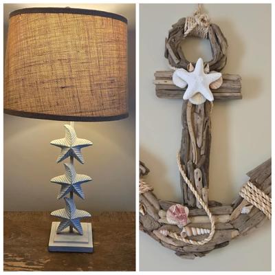 Coastal Decor: Starfish Lamp & Driftwood Anchor