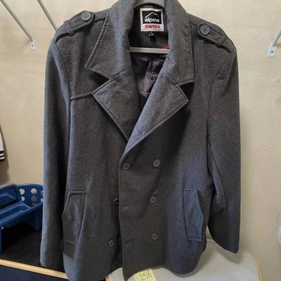 Alpine Swiss Men's Wool Coat SZ XL