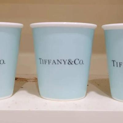 (3) Tiffany & Company Bone China Espresso Cups