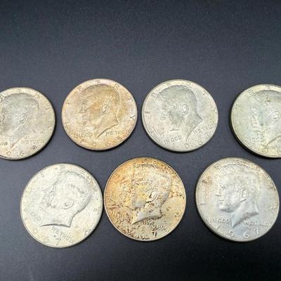 1965–1967 Kennedy Half Dollars | 7 Silver Coins | Mixed Dates
