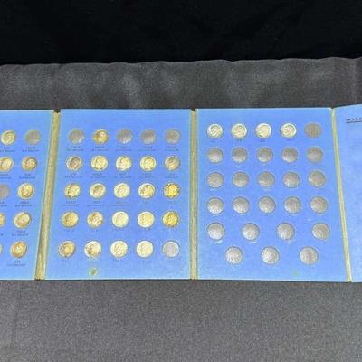 Roosevelt Dime Collection Album | 45 Dimes Total | 40 Silver Pre-1965 + 5 Clad