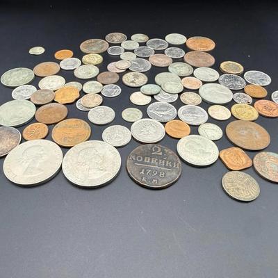 Mixed Foreign Coin Collection | 18th–20th Century | Europe, Asia, Latin America