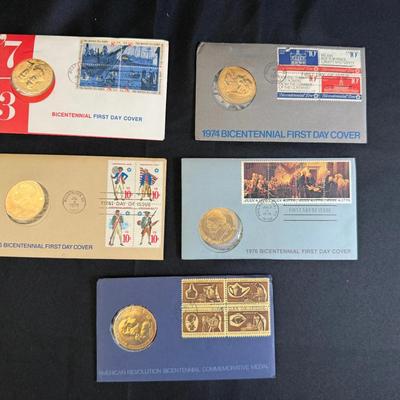 Bicentennial First Day Covers w/ Commemorative Medals | 1973–1976 | U.S. Mint Issues