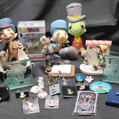Disney Jiminy Cricket Collection | Figurines, Pins, Glass Blocks & Collectibles