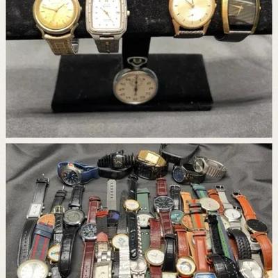 Men's Watch Collection | Assorted Wristwatches & Pocket Watch | Mixed Styles & Brands