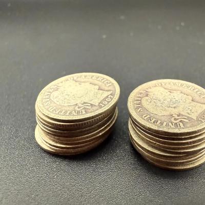 22 Barber Silver Dimes | 1902–1916 | 90% Silver U.S. Coinage
