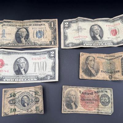 Antique U.S. Paper Currency Lot | Large Notes & Fractional Currency
