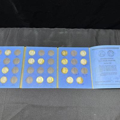 Benjamin Franklin Half Dollars | 15 Coins | 1948–1963 | Whitman Album