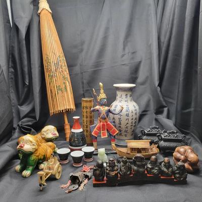 Asian Décor Collection | Porcelain Vase, Figurines, Jade-Style Carvings & Decorative Objects