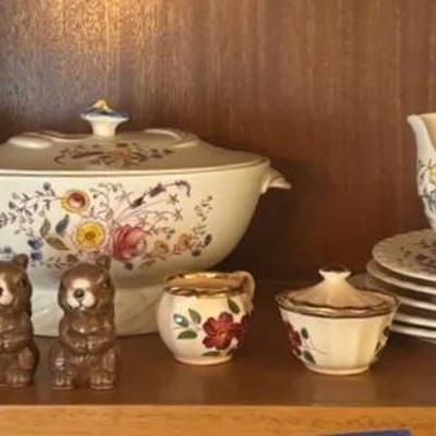 Vernon Kilns Glassware & Monday’s Child Trinket