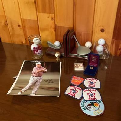Golf Collectibles, Signed Photo and Gloves 