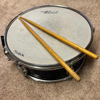 Blue Sparkle Whitehall Snare Drum & Pair Of Drumsticks