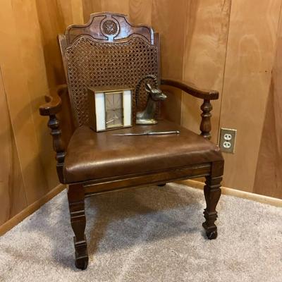 Vintage Chair Ibek Bust Letter Opener and Clock 