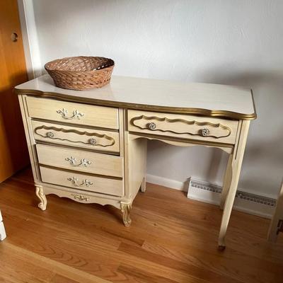 Cream Wood Desk 
