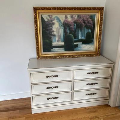 White Dresser with Painting 