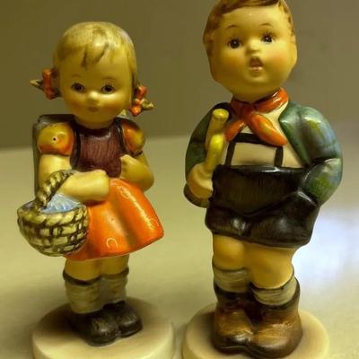 2 Hummel Figurines: Goebel #97 "Trumpet Boy" & #81 “School Girl”