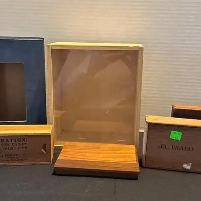 6 Interesting Display Boxes For Miniatures - Wood, Opening Doors, Cardboard, Various Sizes