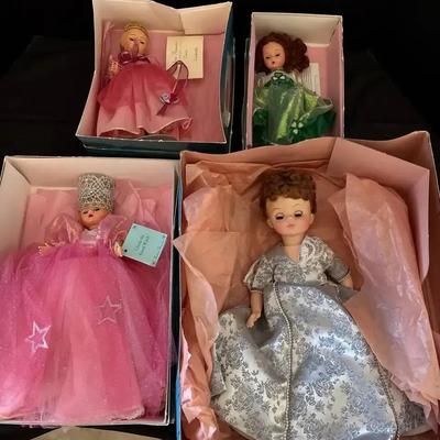 4 Madame Alexander Boxed Dolls - Cinderella, Good Glinda, St Patricks, First Lady Lucretia Garfield