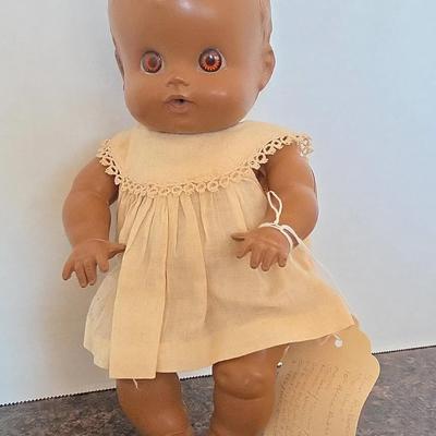 Antique Doll - Sunbabe "So-Wee" Rubber African American Baby by Ruth E Newton