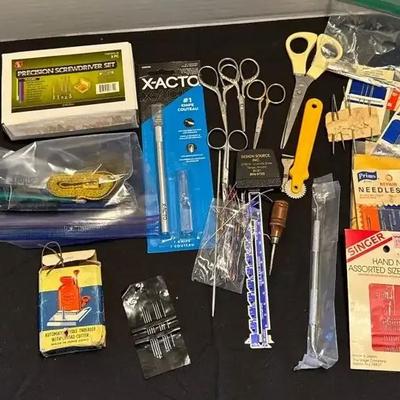 Sewing & Quilt Supplies - Needles, Scissors, Precision Screwdriver Set,  Rotary Cutter