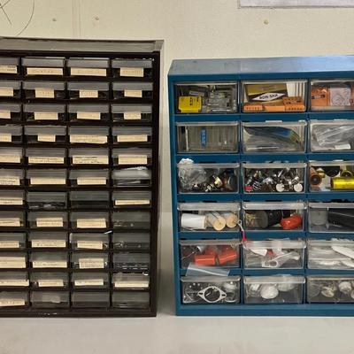 Multi-Drawer Storage Organizers with Electrical Components