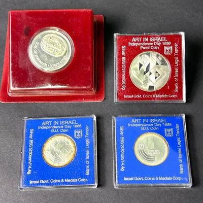 835 Silver Israeli Proof & BU Coins & Medals