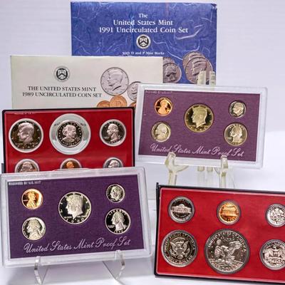 Vintage US Mint Proof & Uncirculated Sets - 1977-1991