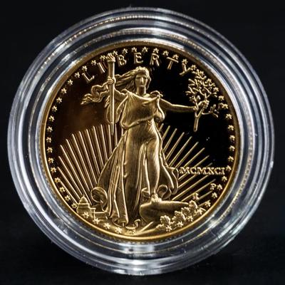 1991 P Twenty-Five Dollar Gold Bullion American Eagle Coin - 1 Of 2