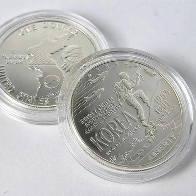 90% Silver US Mint Korean War Memorial Proof Coins (2)