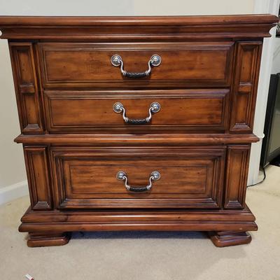 3-Drawer Wood Nightstand