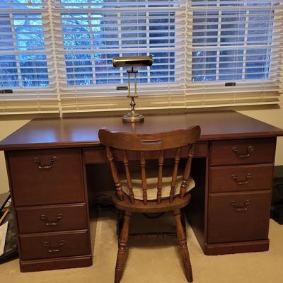 Desk, Chair & Lamp