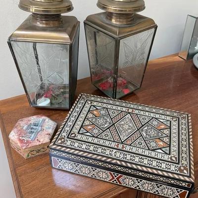 Turkish Lanterns, Middle Eastern Box, Marble Box