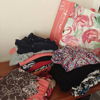 Summer Dress Lot (19 Pc ) Size L, 12-14 with Reusable Tote. Neiman Marcus, Talbot, and More