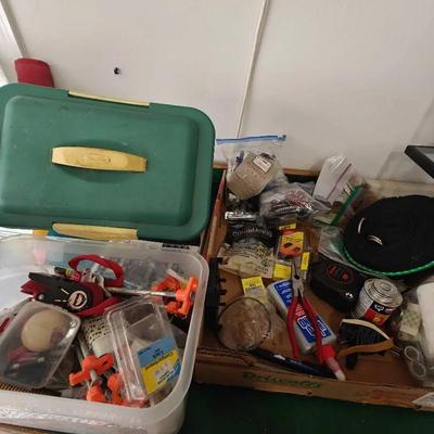 Garage Items Assortment - Fuses, Nails, Fasteners, Straps And More 