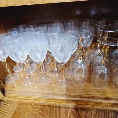 Huge Lot Of Twist Stem Wine Glasses - AS IS - No Shipping 