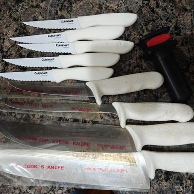 Chef's Knives Lot - Dexter/Russell Knives, Cuisinart Steak Knives