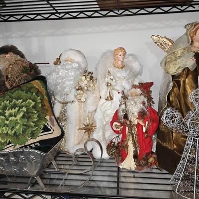 Holiday Tree Topper Lot with Silver Sleigh
