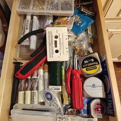 Kitchen Household Utility Lot - Fasteners, Small Tools, etc