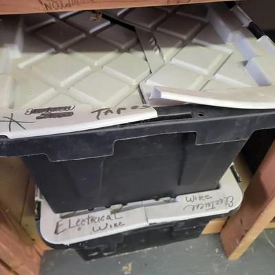 Tote Lot - Building Wire and Assorted Tape - Heavy - No Shipping