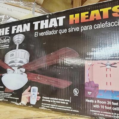 Reiker Ceiling Fan with Built In Heater