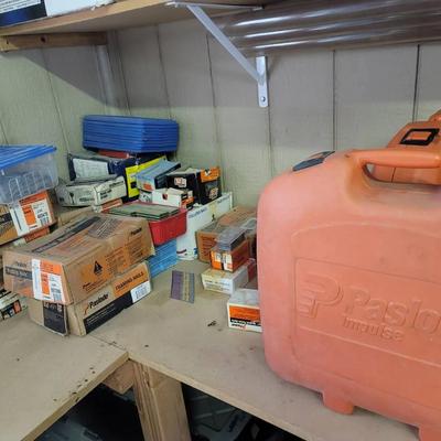Enormous Paslode Nailer Lot 3pc Plus Nails Contractors Dream 