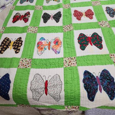 Butterfly Quilt - Handcrafted with Beautiful Colors - Must see Photos! 