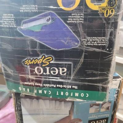 Aero Sports Bed Single and Aero Mattress Topper Queen Lot