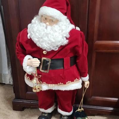Christmas Tree and Santa Statue - 3 ft tall - 2 Pc Lot