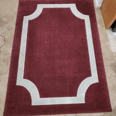Red And White Rug - Large 