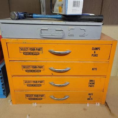 VACO Tools - Hex Keys, Solderless Terminals, and More - 2 Parts Cabinets and 1 Case 