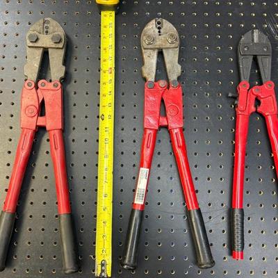 Hand Tools - 3 Pc Lot - Bolt Cutter and 2 Campbell Swaging Tools - see Photos and Description