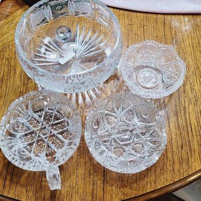 Cut And Pressed Glass Pieces - Antique and Vintage Assortment **NO Shipping**