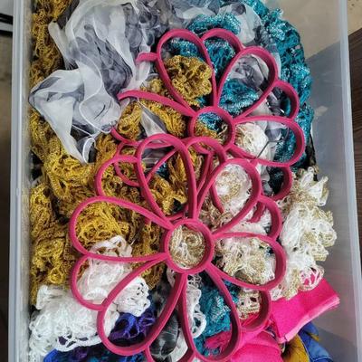 Scarf Hangers (2)  and a Beautiful Collection of Scarves 