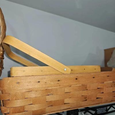 Decorative Basket Lot Features Longaberger Baskets and Other Woven Baskets 